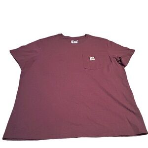 Carhartt K87 Loose Fit Heavyweight Pocket T-Shirt XL Maroon 100% Cotton